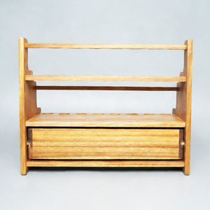 Walnut Wood Pipe Stand 15 Position Solid Wood Display Rack For Smoking Pipes Men's Accessory Gift Box Shape Durable - Product Image 1