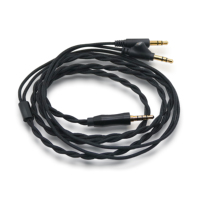 Double câble de jeu de casque en nylon tissé à réduction de bruit claire 3.5 avec microphone haute définition amovible Câble 3.5/USB/TYPE-C