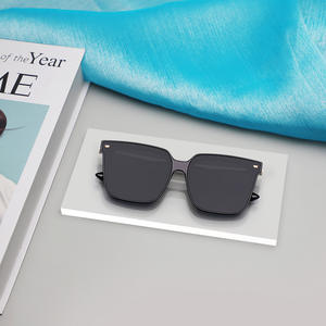 แว่นกันแดดผู้หญิงสไตล์ GM รุ่นใหม่ กรอบพลาสติกสีดำ โลหะ ป้องกันรังสียูวี 400 ประเภท 3 สำหรับใบหน้าขนาดใหญ่ - Product Image 1