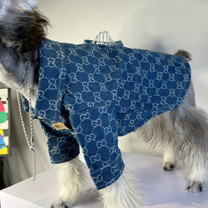 Nouveau design <span class=keywords><strong>Alaskan</strong></span> Golden <span class=keywords><strong>Husky</strong></span> Big Dog vêtements hiver épais gilet chaud Pet Denim veste coton marque imprimer pour une utilisation au printemps - Product Image 5