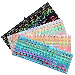 Trục cơ khí Ergonomic 1.6 mét có dây đầy đủ Bàn phím ABS 87 phím không thấm nước K550 bàn phím cho văn phòng hoặc trò chơi nhà máy - Product Image 4