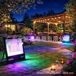 Projecteur 500W IP67 étanche, corps en aluminium, contrôle par application, éclairage extérieur pour jardin et terrasse - Product Image 2