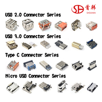 Fabricant de haute qualité mâle femelle 6/16 /24pin femelle connecteur Usb Type C connecteur de charge