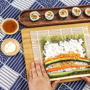 Posavasos de té natural para restaurante, manteles individuales de bambú, kit de <span class=keywords><strong>sushi</strong></span> a la venta - Product Image 5