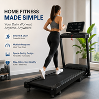 Caminadora K-FIT GSTH-5210 con Inclinación Automática de 20 Niveles, 20 km/h, Motor de 4.5 HP, 24 Programas, Música por Bluetooth, Carga Inalámbrica, Gimnasio en Casa