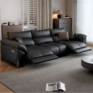 Canapé d'angle inclinable en cuir JINS Europe, nouveau design tendance, 7 places, design minimaliste, idéal pour villa, atelier, <span class=keywords><strong>salon</strong></span> - Product Image 3