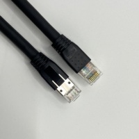 Kabel Patch Cord Ethernet S/FTP RJ45 Cat7 8P8C Tanpa Pelindung LAN Bersertifikasi CE Konduktor Tembaga Murni Berlapis PE/PVC/LSZH