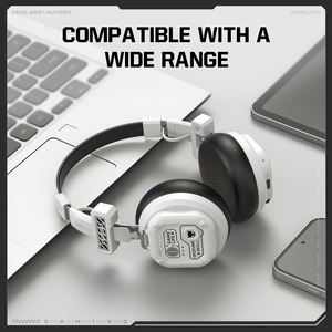 ONIKUMA GT803 <b>Wireless</b> Wired Dual Mode Headphones, White, Black USB-C Headphones, Foldable Ear Headphones - Product Image 5