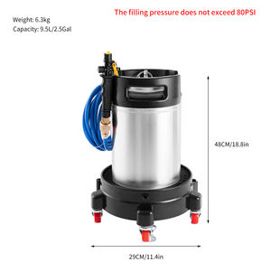 رشاشة كهربائية 9.5 لتر PPF صبغ برميل ضغط برميل خزان صبغة أدوات نافذة مع حامل عجلة - Product Image 5