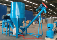 Machine de traitement verticale pour la fabrication d'aliments pour poulets de ferme 300-2000 kg/h Mélangeur et broyeur Mélangeur automatique pour aliments pour animaux