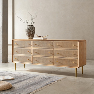 Commode en <span class=keywords><strong>bois</strong></span> massif de style Wabi-sabi, buffet de couleur <span class=keywords><strong>bois</strong></span>, armoire de rangement à tiroirs - Product Image 1