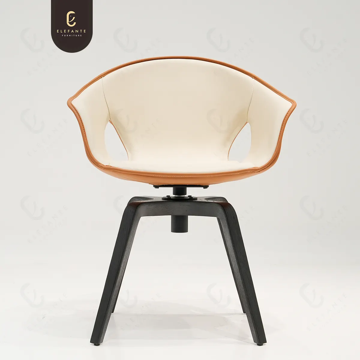 Luxus-Ashwood-Stuhl 360-Grad-Schwenkstuhl Wohnzimmer Seder-Leder Schwenk-Esszimmerstühle