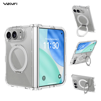 VAWI C038 Étui magnétique rotatif de luxe blanc mat doux au toucher pour iPhone Duo, coque de téléphone portable personnalisée antichoc effet peau