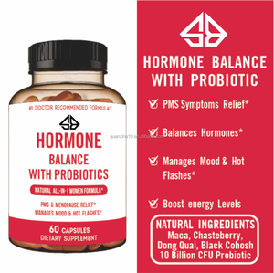 Probióticos para el Equilibrio Hormonal en Adultos, para las Ondas de Calor, Sudores Nocturnos y Control del Estado de Ánimo - Orgánicos, 60 Cápsulas - Product Image 3