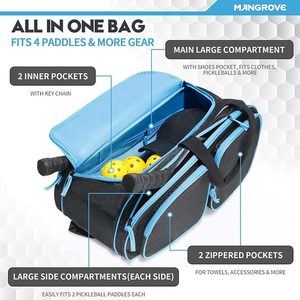 Mochila para Raqueta de Pickleball, Bolsa Acolchada para Raquetas, Porta Raquetas, Paletero de Pickleball, Mochila Raqueta, Bolsa Sac à Raquettes Pickleball - Product Image 2