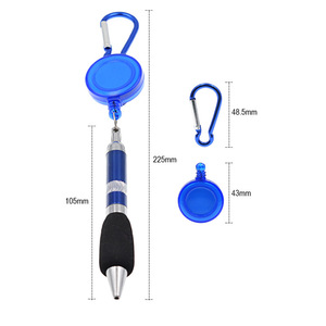 Creative Hot Sale Carabiner Keychain Retractable Badge Reel Metal Ballpoint Pens Custom for Doctors, <b>Nurses</b> - Product Image 4