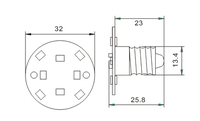 Carnival Company - Bombilla LED E10 E14 de 32 mm, 12 LED, Luz Blanca Cálida, Lámpara LED para Atracciones, Luz LED para Carrusel