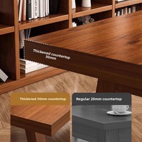 Bureau d'ordinateur long et large en PVC Dingshuai pour salon, bureau, étude - Table de lecture, table d'étude, plan de travail