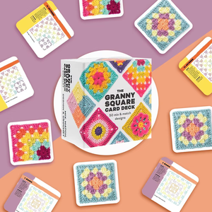 Kit de <span class=keywords><strong>crochet</strong></span> pour débutants The <span class=keywords><strong>Granny</strong></span> pour jeu de cartes, 50 motifs à personnaliser, modèle de tricot DIY, cartes portables en papier - Product Image 1