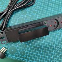 Unité de distribution d'alimentation DF Israël, 6 prises, PDU pour rack, disjoncteur 1P, voyant d'alimentation, 230V 16A AC, alliage d'aluminium noir