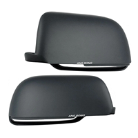 Cubierta de Espejo Retrovisor Lateral de Plástico ABS para VW Polo 9N Hatchback 02-05, Tapas de Espejo Retrovisor en Negro Imprimado, Izquierda y Derecha