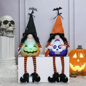 Juego de Gnomos LED de Halloween que Cambian de Color, Adorable Juguete de Peluche de Bruja con Patas Colgantes - Product Image 2