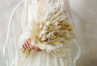 Buket Pernikahan Rumput Pampas Warna Sesuai Pesanan untuk Pengantin & Pengiring Pengantin Gaya Rustic Boho 55CM Kain Non-Woven