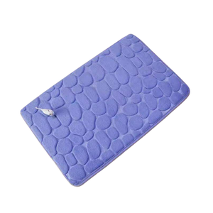Cangming Coral Fleece Bath Mat 60x90cm Non-Slip Absorbent <b>Pebble</b> Pattern For Bathroom from Vietnam - Product Image 1