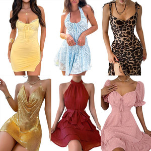 Venta al por mayor de fábrica: Vestido de fiesta de verano usado para mujer, envío aleatorio, vestido casual sin mangas ajustado para mujer, liquidación. - Product Image 5
