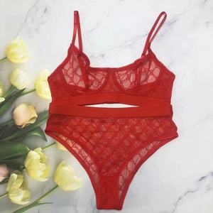 Conjunto de Lencería Sexy Transparente de Malla al por Mayor, 2 Piezas, Conjunto de Sujetador y Braguitas Transparentes para Discoteca - Product Image 6