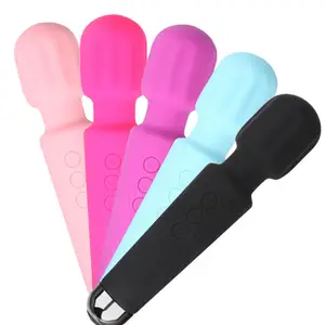 Hot Sell Cordless Handheld Personal Waterproof Massager Orgasm Stick Sex Vibrator Wand Massager For Women