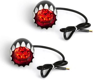 Luces Intermitentes LED Traseras <span class=keywords><strong>de</strong></span> Contraste Negro, Indicadores <span class=keywords><strong>de</strong></span> Giro, Aluminio Billet CNC, 99.99% Impermeables para Sportster XL - Product Image 4