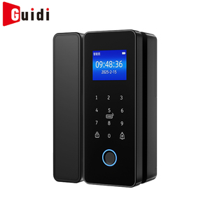Serrure <span class=keywords><strong>de</strong></span> contrôle d'accès intelligente pour porte vitrée sans cadre avec application Wi-Fi, prise en charge cloud, étanche, déverrouillage par empreinte digitale, carte et <span class=keywords><strong>mot</strong></span> <span class=keywords><strong>de</strong></span> <span class=keywords><strong>passe</strong></span> - Product Image 3