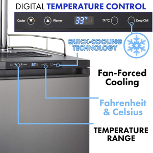 Dispensador de <span class=keywords><strong>Cerveza</strong></span> Kegerator con Doble Grifo y Pantalla Digital en Venta de Fábrica de China para Barriles de <span class=keywords><strong>Cerveza</strong></span> - Product Image 5