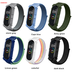 Forwelleny fabbrica all'ingrosso cinturino per Mi <span class=keywords><strong>Band</strong></span> <span class=keywords><strong>7</strong></span> <span class=keywords><strong>6</strong></span> 5 4 3 elastico in Nylon morbido cinturino da polso con cassa armatura - Product Image 2