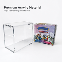 JIHONG Vente en gros Boîte de protection en acrylique 5mm 36 pièces pour cartes à collectionner avec aimant puissant