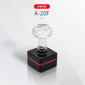 Wes Flash tem pha lê xử lý hình bầu dục văn phòng tự mực cạnh cao su với cổng để làm đầy mực con dấu - Product Image 5