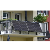 Système de montage solaire réglable pour balcon AL6005 T5 SUS304, support mural pour panneau d'appartement, fixation rapide, pré-assemblé