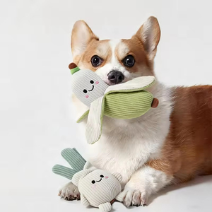 Toptan Köpek Sesli Oyuncakları Sevimli Peluş Meyve Atıştırmalıkları ve Sebzeler Köpek Oyuncakları Yavru Küçük Orta Boy Köpekler için - Product Image 1