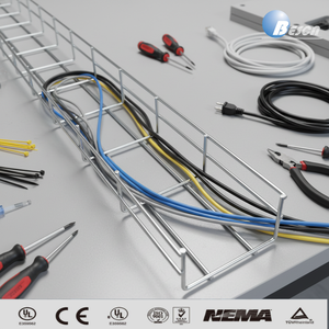 Bandeja de Cables de Malla de Alambre de Acero Inoxidable Galvanizado SS304 para Construcción Industrial Personalizada <span class=keywords><strong>Besca</strong></span>, Certificada CE - Product Image 1