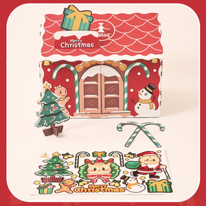 Caja de cartón RTS para casa de gatos, tablero para rascar artesanal, nido de gatito, ventana pequeña para interiores, automontaje, papel corrugado, suministros de Juguetes - Product Image 6