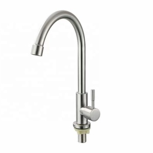Grifo de Cocina Monomando Negro de Acero Inoxidable 304 de Fábrica <span class=keywords><strong>Nanan</strong></span>, Diseño Contemporáneo, Grifo para Fregadero, Agua Fría - Product Image 2