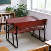 Meubles scolaires multifonctionnels, bureau et chaise pour étudiants, bureau et banc en bois à deux places pour salle de classe, bureau