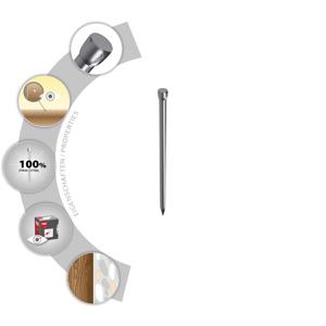 Clavos TOX 1,4X25mm (400g) pasadores de alambre, en blanco con cabezal de compresión (DIN 1152) - Product Image 3
