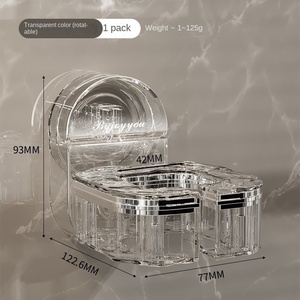 Support de support électrique suspendu au mur sans poinçon à un niveau support de stockage de sèche-<span class=keywords><strong>cheveux</strong></span> en plastique Type d'aspiration rotatif crochets de nouveauté - Product Image 5