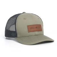 Topi Trucker 6 Panel Richardson 112 Custom Patch Kulit Berkualitas Tinggi, Terlaris