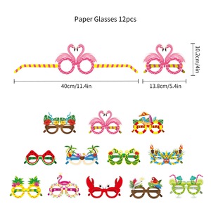 Nuevo Set de Artículos para Fiesta Hawaiana de Verano para Niños con Diseño de Piña y Flamenco - Product Image 6