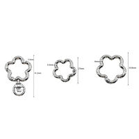 Lot de fermoirs mousquetons pivotants en métal en forme de fleur de prunier pour sacs, porte-clés et fabrication de bijoux