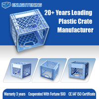 Caisse à lait en plastique PP de 16 QT, 330x330x370mm, empilable, pour la logistique laitière, fabricant de boîtes en PP