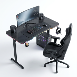 Gaming <b>Table</b> A1 Model Gaming Desk RGB LED Lights Steel Frame Durable <b>Computer</b> Desk <b>for</b> Esports Gamer home furniture - Product Image 3